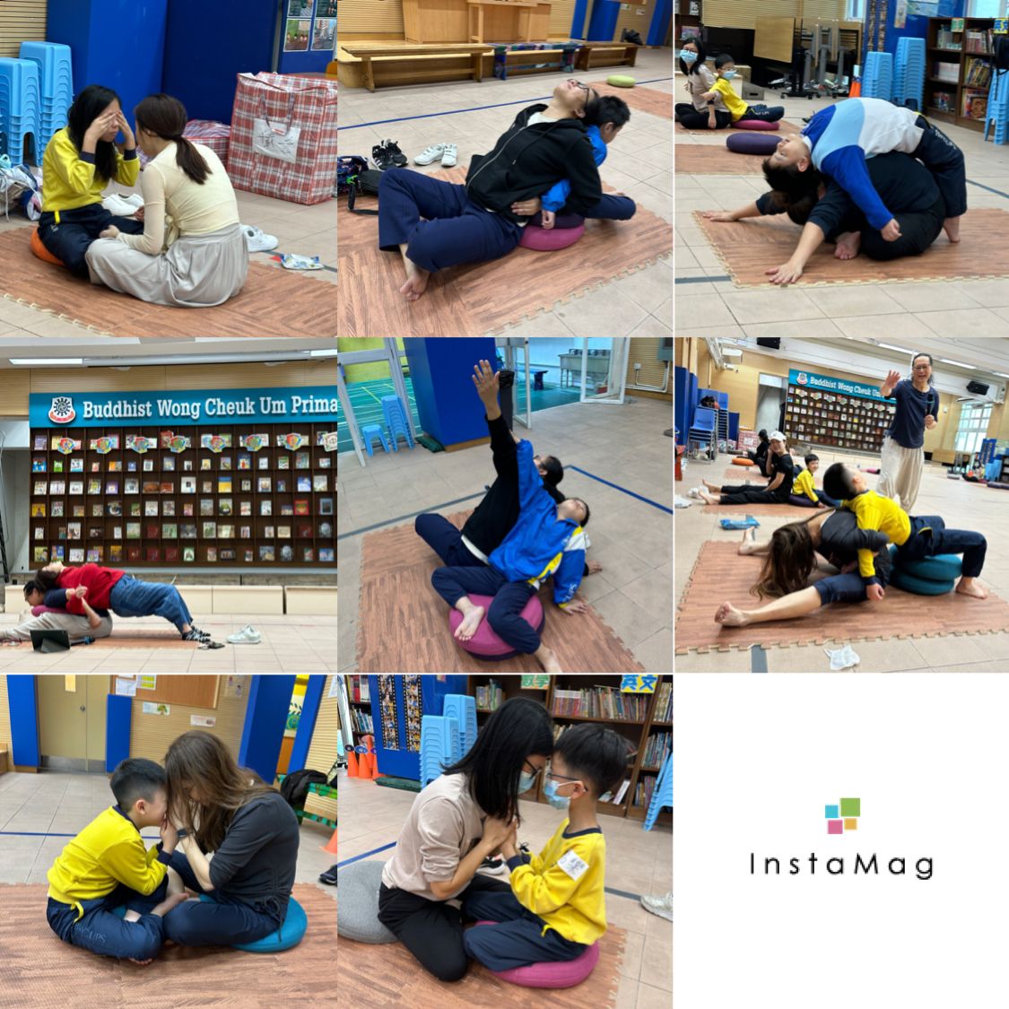 佛教黃焯菴小學第一節正念瑜珈親子課