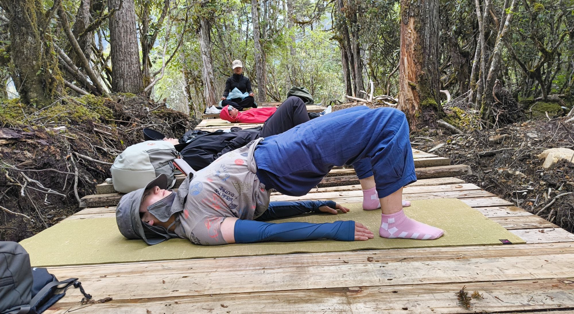 阿正筋骨柔軟,在藥王谷做了不少瑜伽練習。