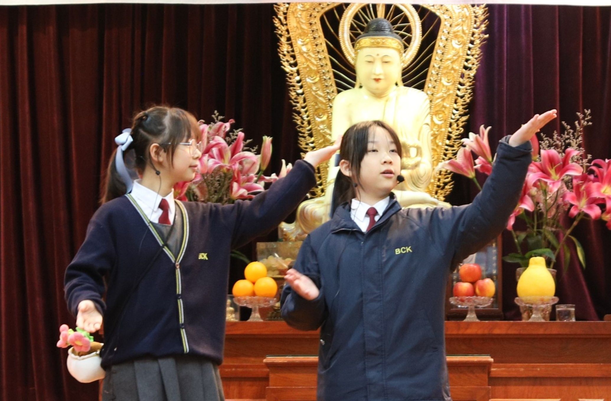 海正覺蓮社佛教正覺蓮社學校隊伍揮灑自如，獲得一等獎。